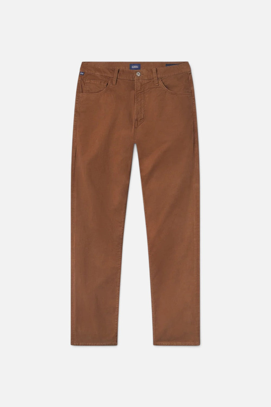 Citizens of Humanity Men's Gage Slim Straight Cashmere Touch Sateen Jean in Cognac – side view