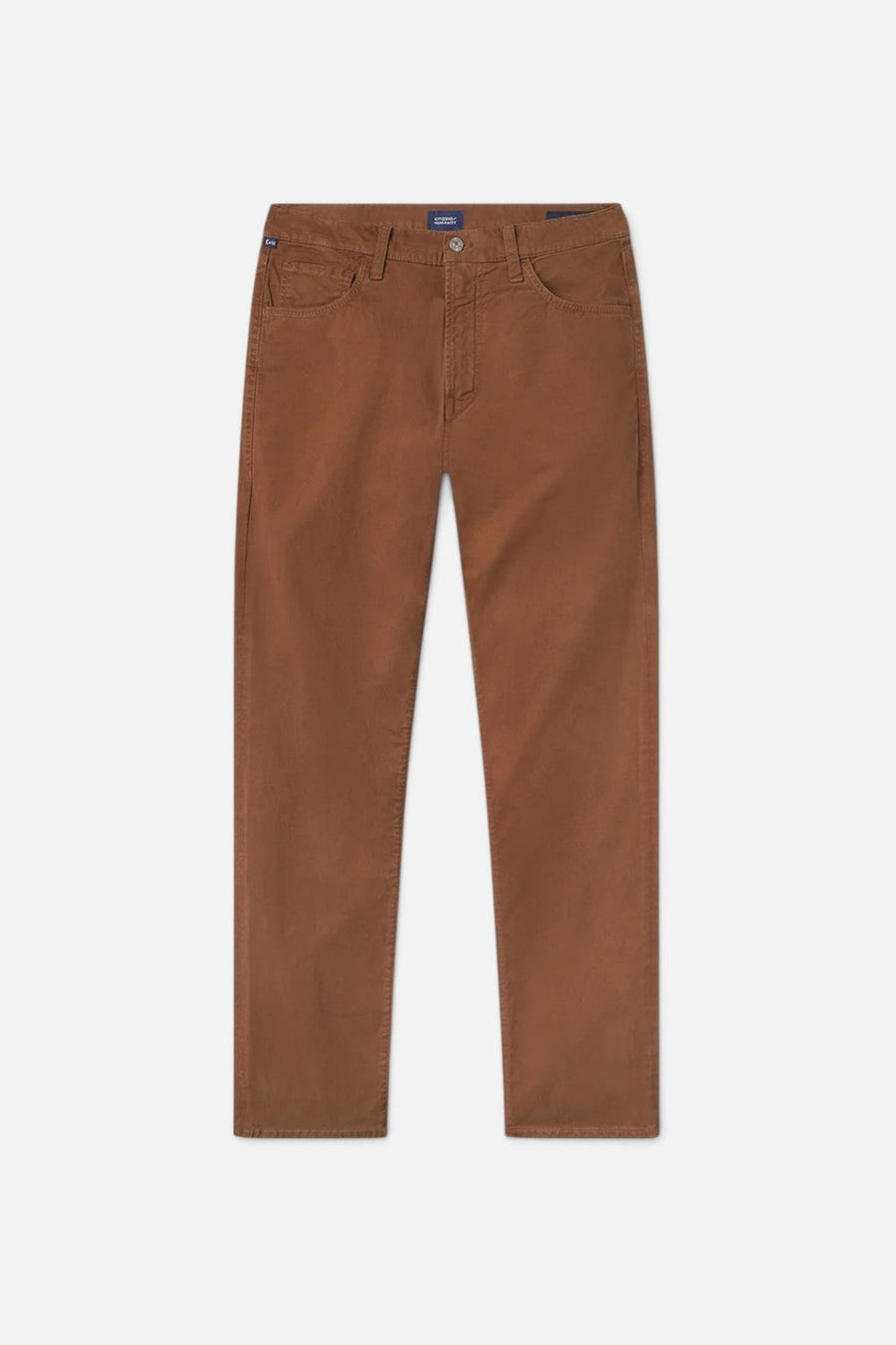 Citizens of Humanity Men's Gage Slim Straight Cashmere Touch Sateen Jean in Cognac – side view