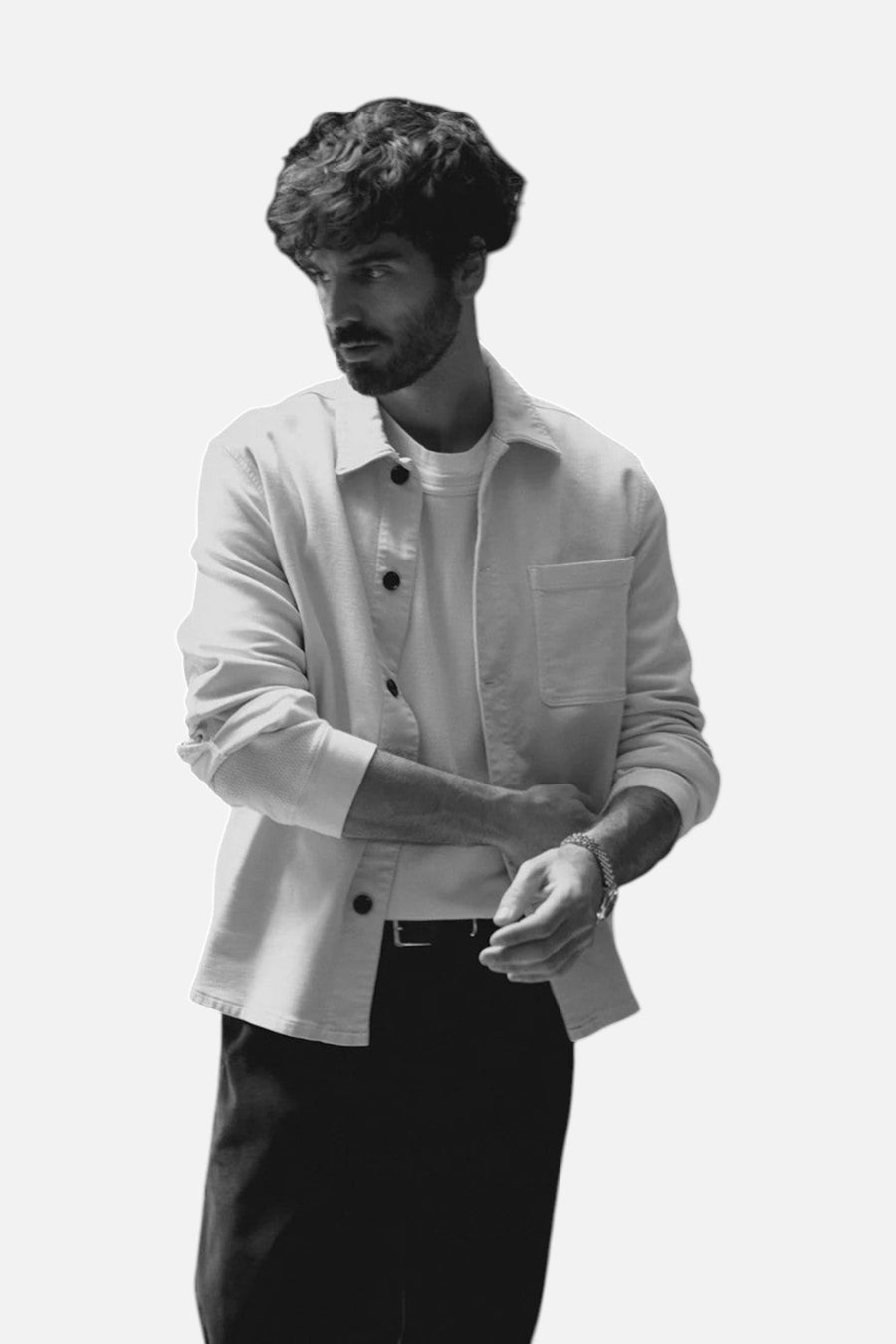 Citizens of Humanity Men's Luca Bucket Dye Shirt in Spectral – back view