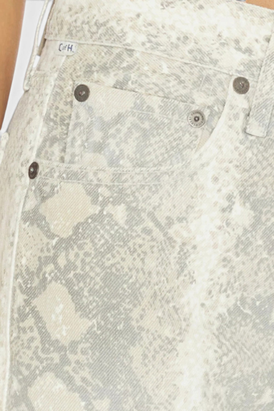 Citizens of Humanity Miro Long 29" Relaxed Jean in Grey Python – back view
