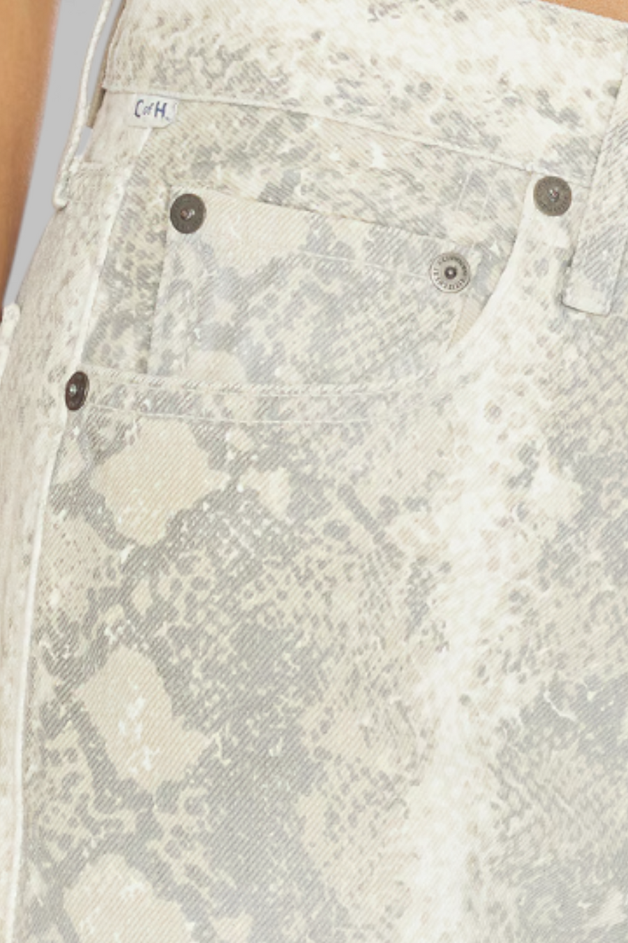 Citizens of Humanity Miro Long 29" Relaxed Jean in Grey Python – back view