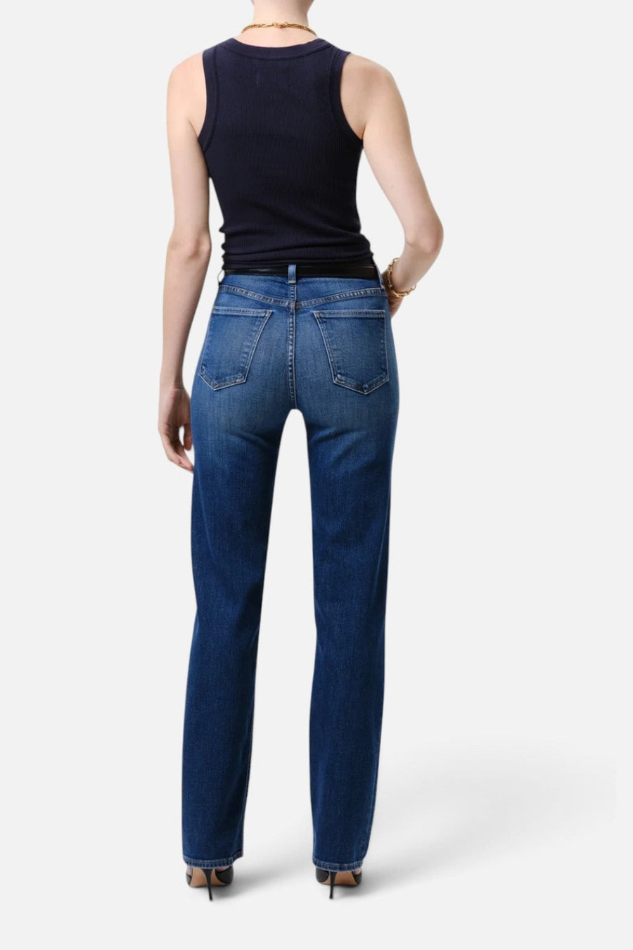 Citizens of Humanity Palma Straight Long Clean Hem Jean in Kitten – on model