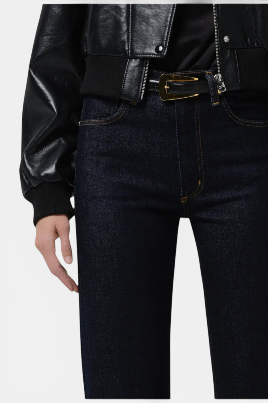 Citizens of Humanity Palma Straight Long Jean in Inky Rinse – flat lay