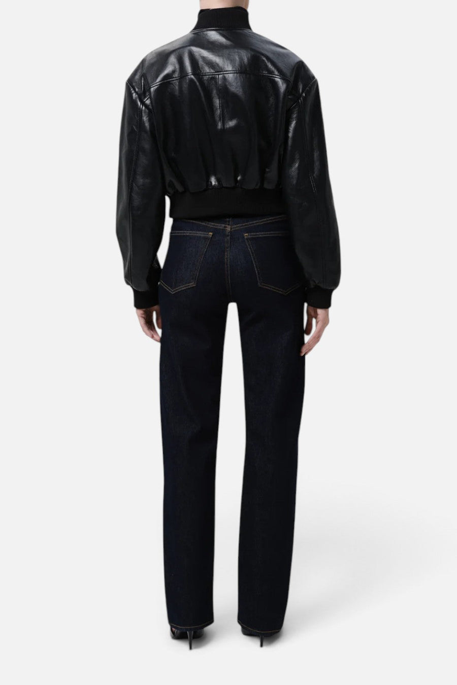 Citizens of Humanity Palma Straight Long Jean in Inky Rinse – side view