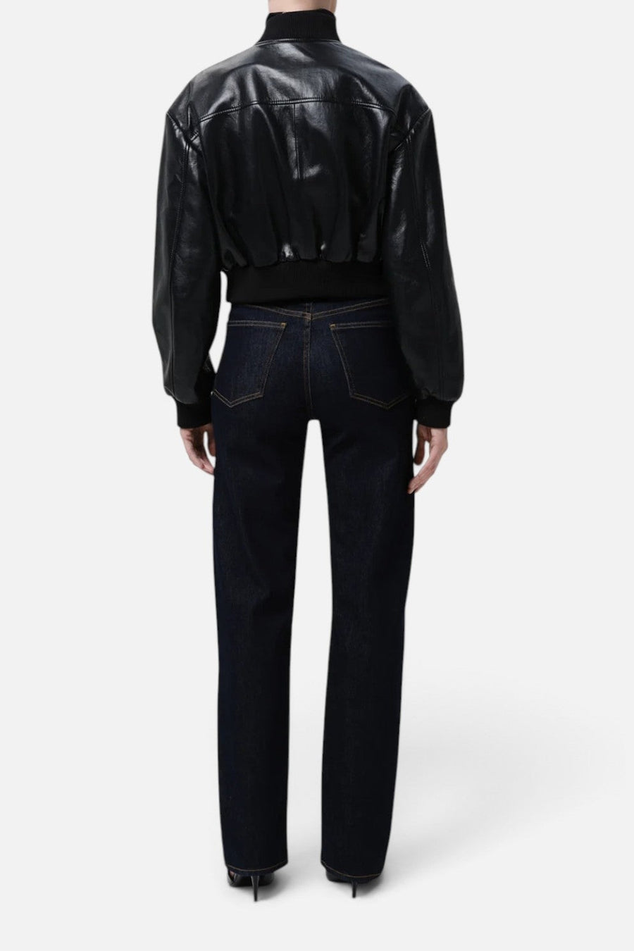 Citizens of Humanity Palma Straight Long Jean in Inky Rinse – side view