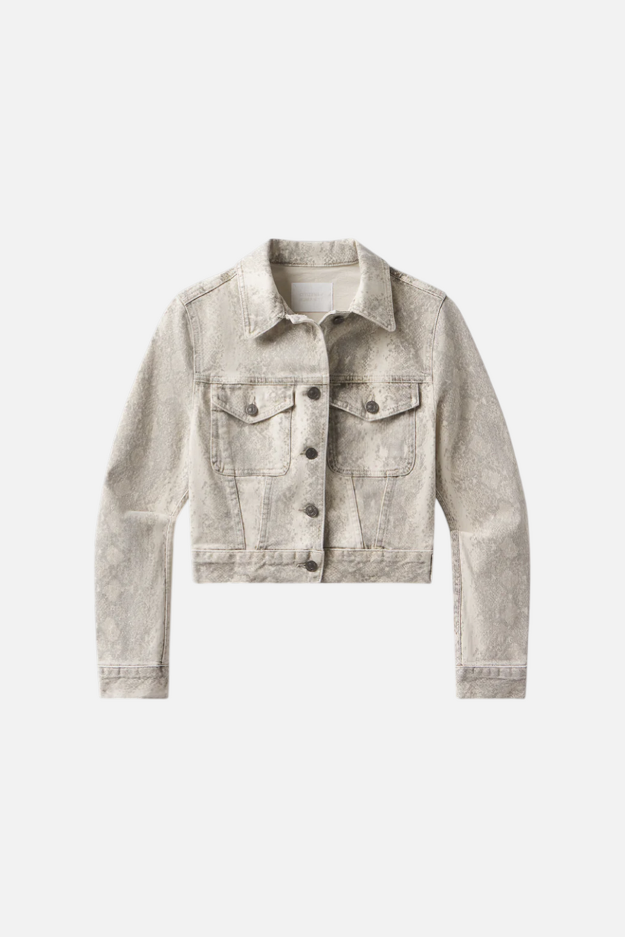 Citizens of Humanity Women's Charisse Shrunken Jacket in Python – flat lay