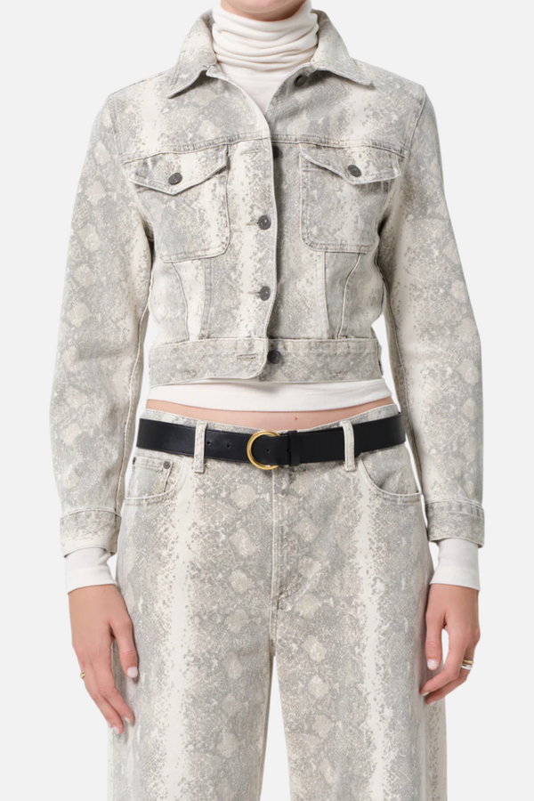 Citizens of Humanity Women's Charisse Shrunken Jacket in Python