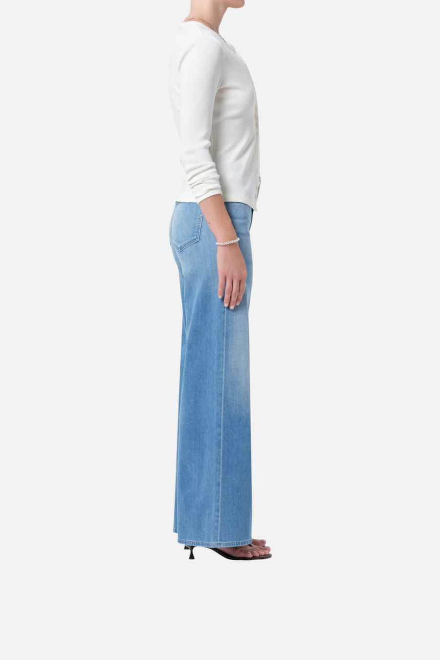 Citizens of Humanity Women's Lyra Long Wide Leg Jean in Canopy – back view