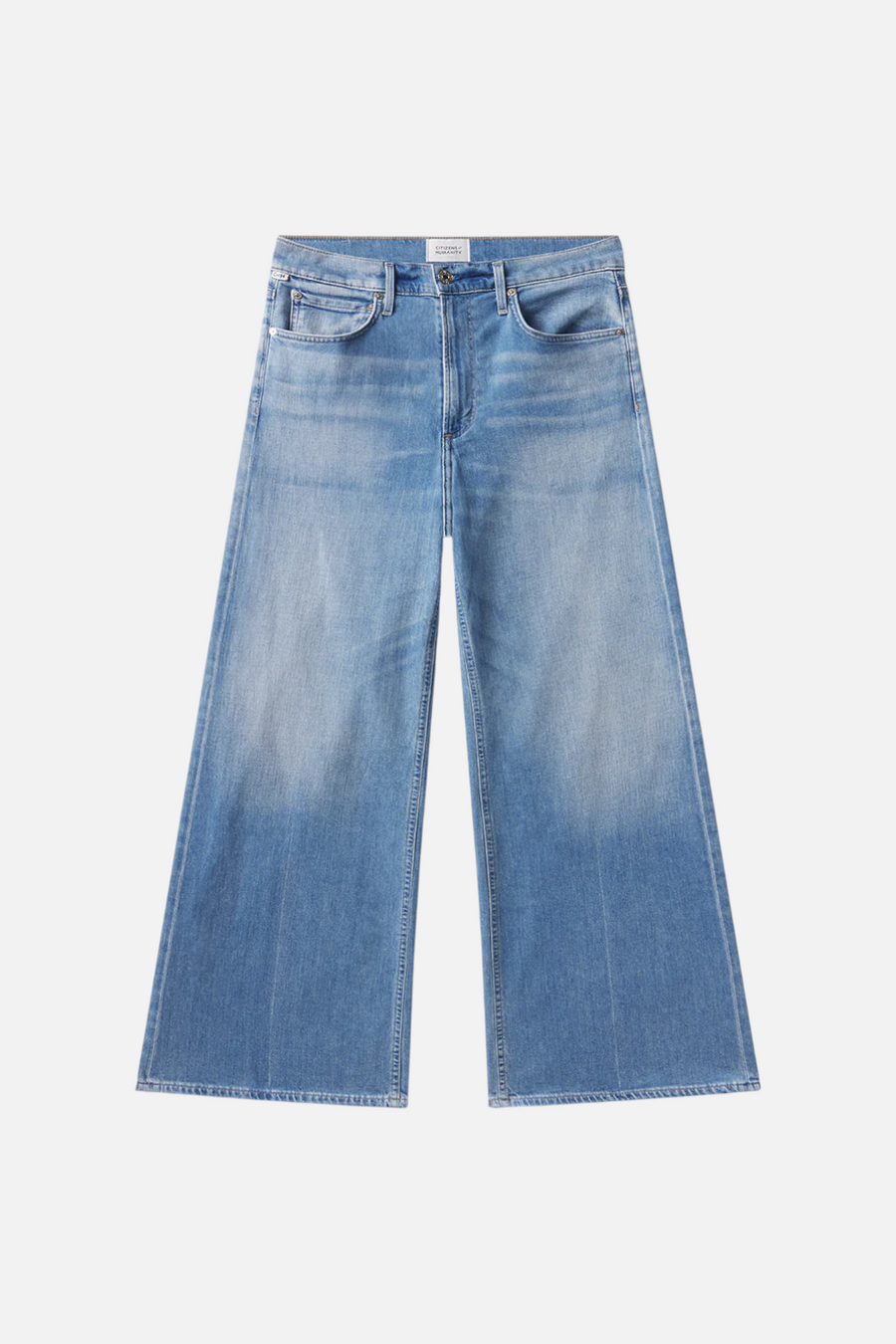 Citizens of Humanity Women's Lyra Long Wide Leg Jean in Canopy – detail