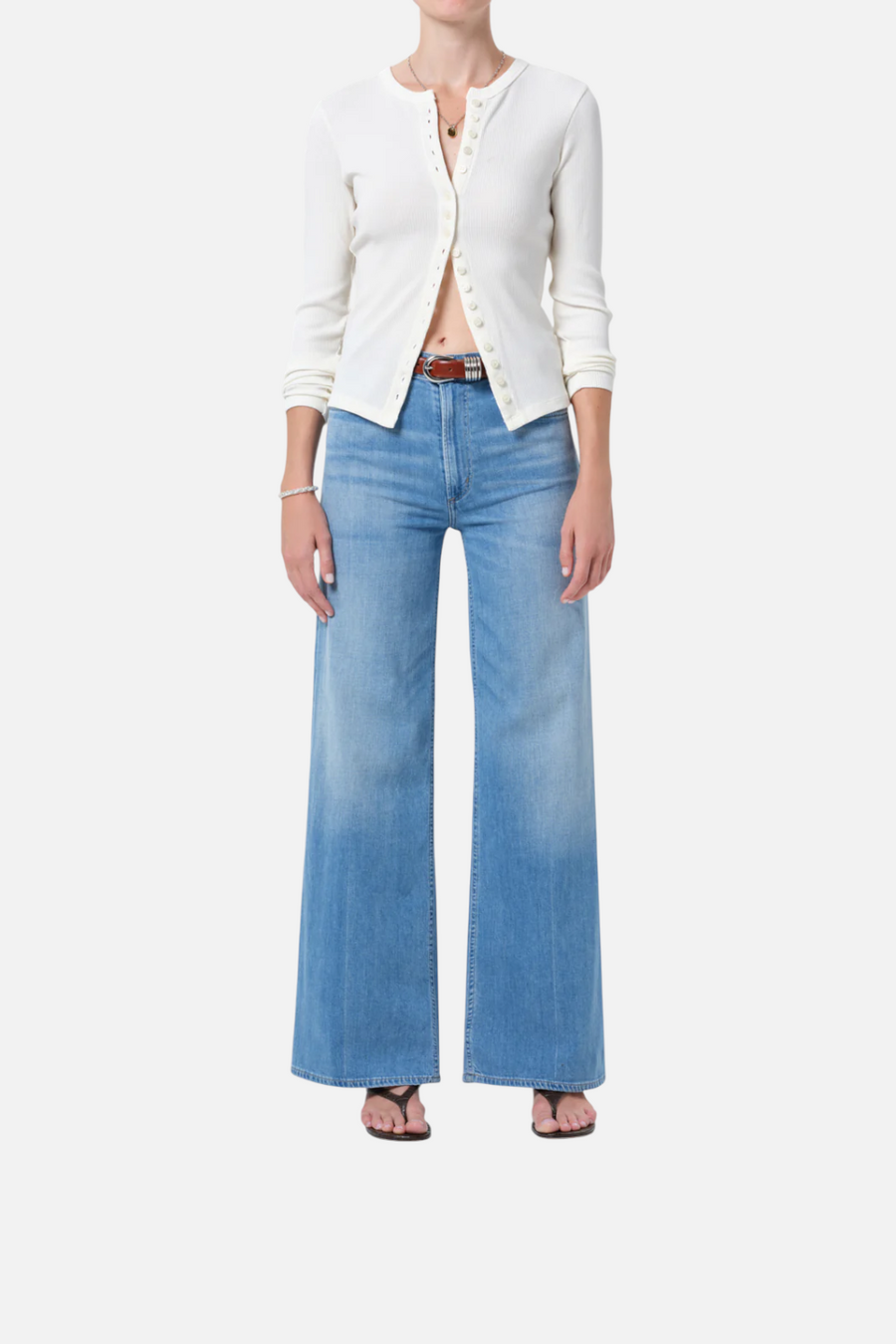 Citizens of Humanity Women's Lyra Long Wide Leg Jean in Canopy – front view