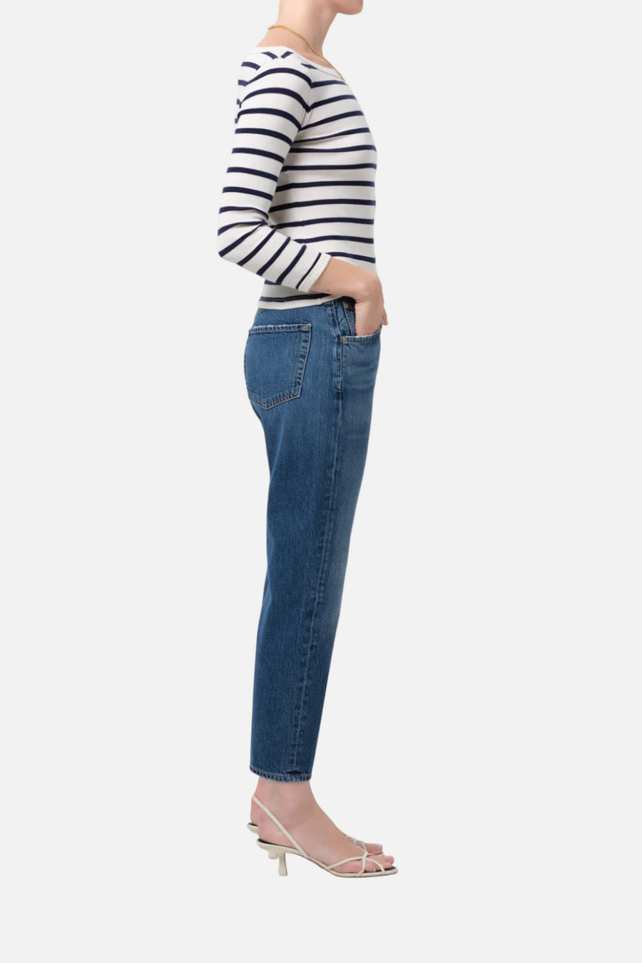 Citizens of Humanity Women's Winslow Boyfriend Jean in Tinsley – back view