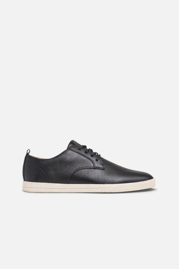CLAE Ellington Sneaker In Black Milled Leather