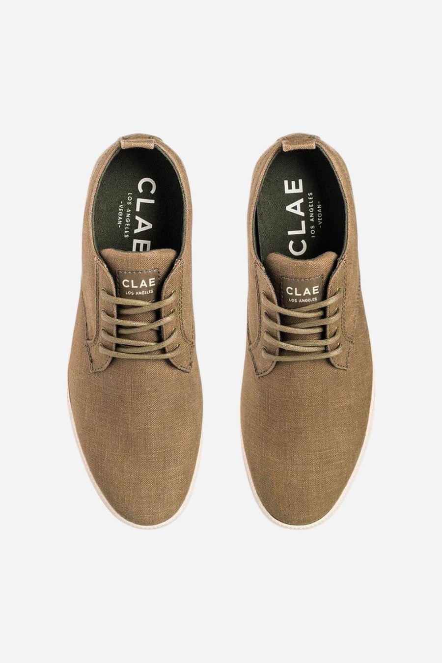 CLAE Ellington Textile Sneaker In Army Hemp – side view