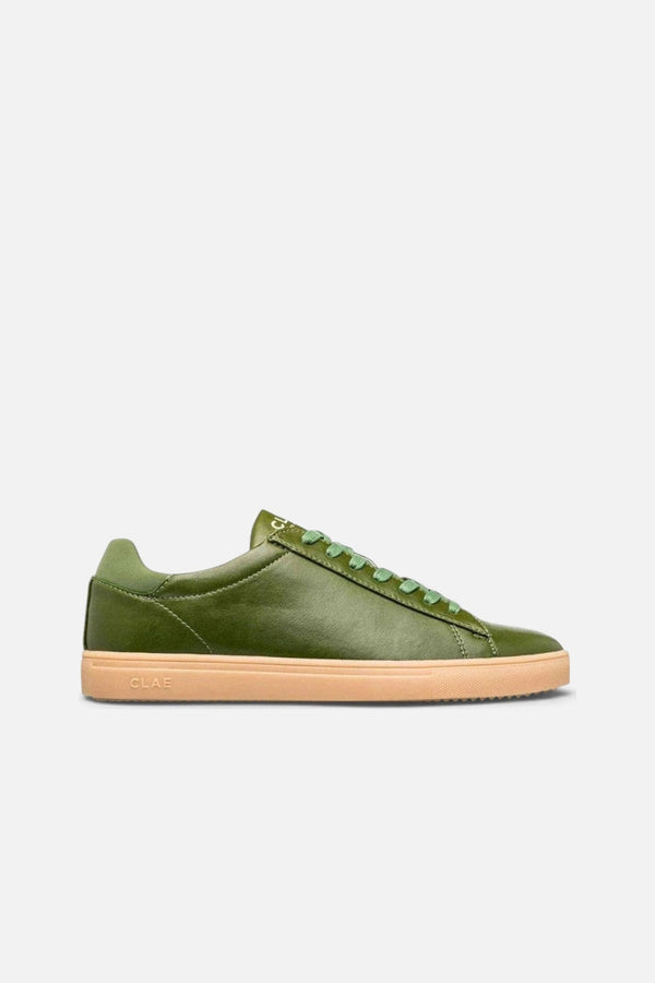 CLAE Men's Bradley Sneaker In Green Cactus Leather Gum