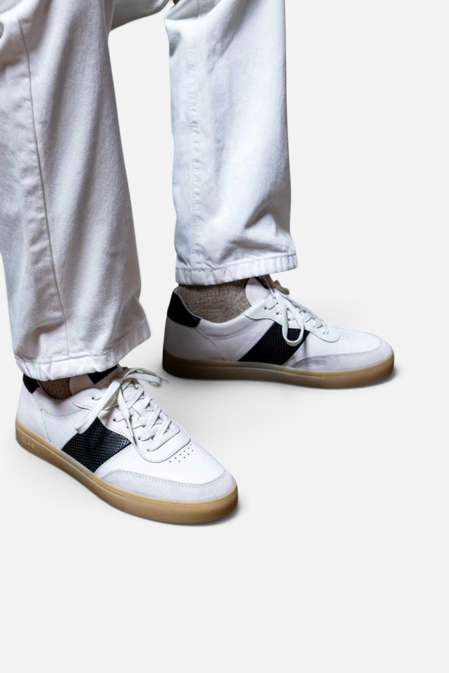 Clae Men's Davis in White Black Light Natural Gum – alternate