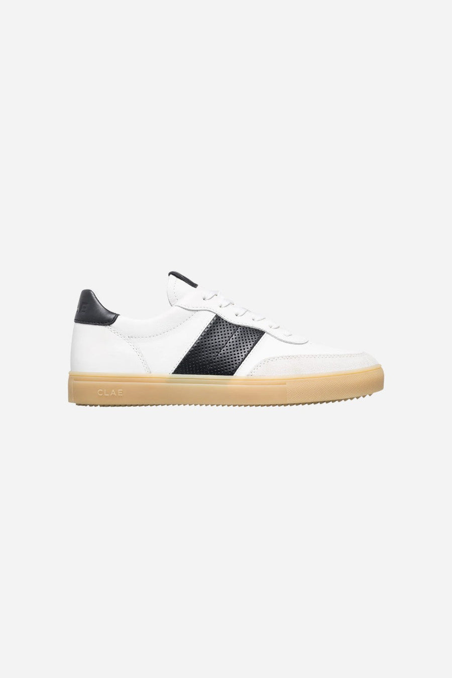Clae Men's Davis in White Black Light Natural Gum – front view