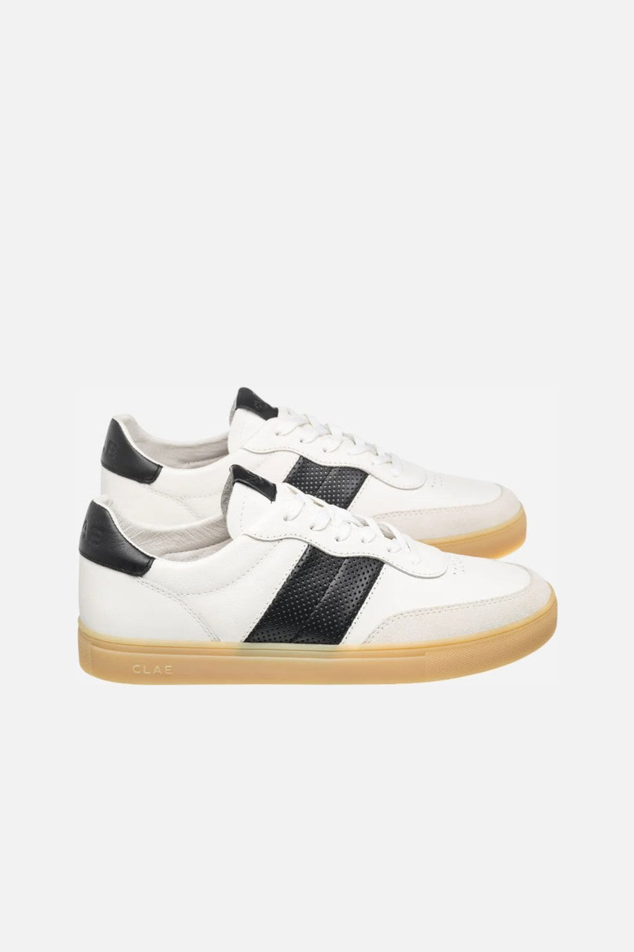 Clae Men's Davis in White Black Light Natural Gum – pair