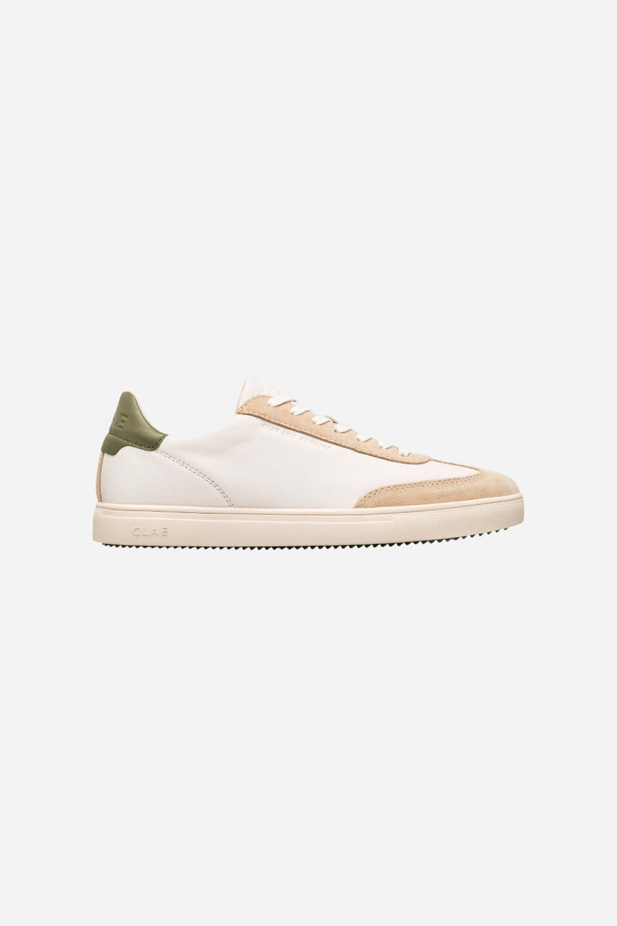 Clae Men's Deane Sneakers in Off White Vanilla Olive – front view