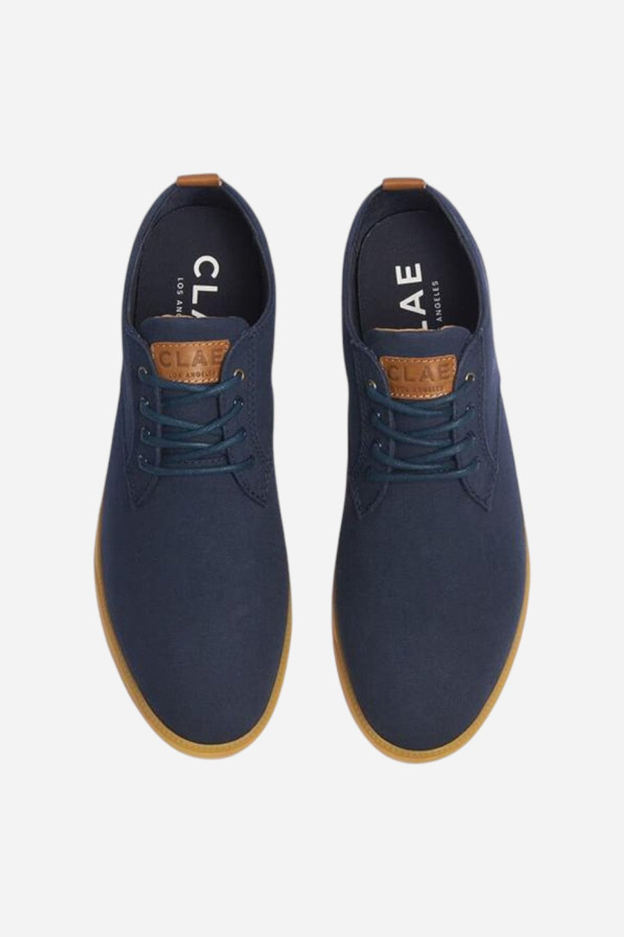CLAE Men's Ellington Textile Sneaker In Deep Navy Canvas – side view