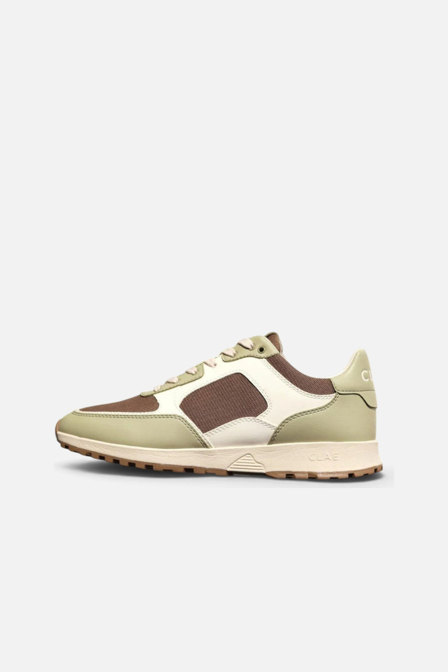 Clae Men's Joshua Cactus Sneakers in Sage White Brown – side view