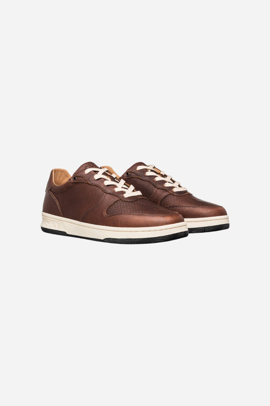 Clae Men's Malone Sneakers in Cocoa Leather – back view
