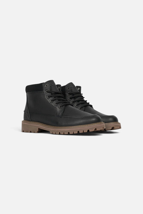 Clae Romare Leather Boots in Antique Black