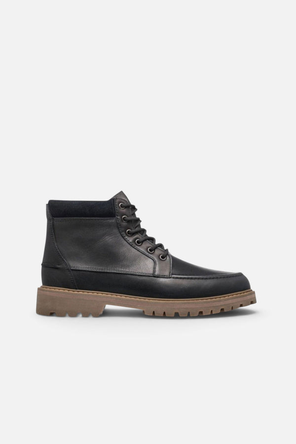 Clae Romare Leather Boots in Antique Black