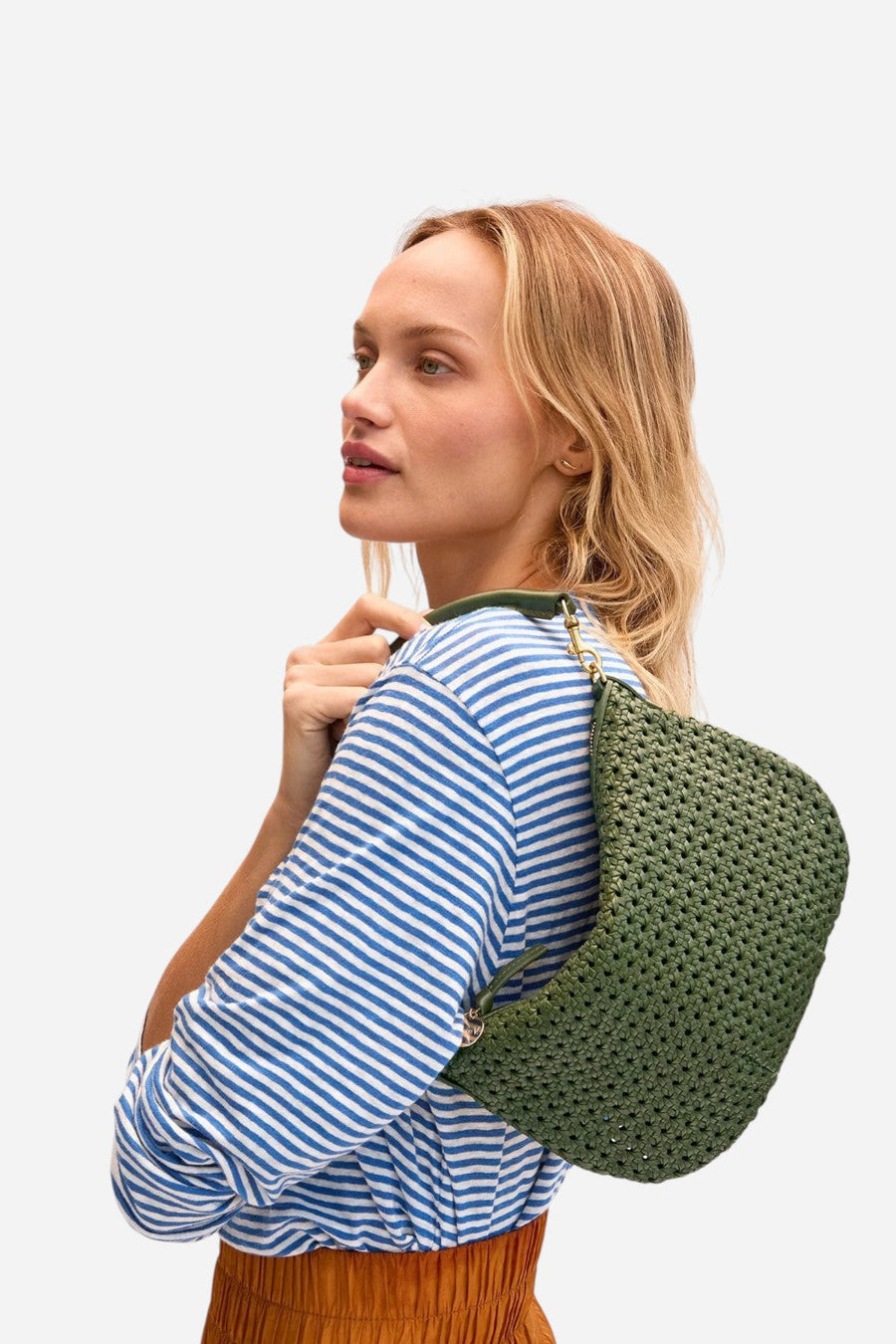 Clare V. Petit Moyen in Army Rattan – back view