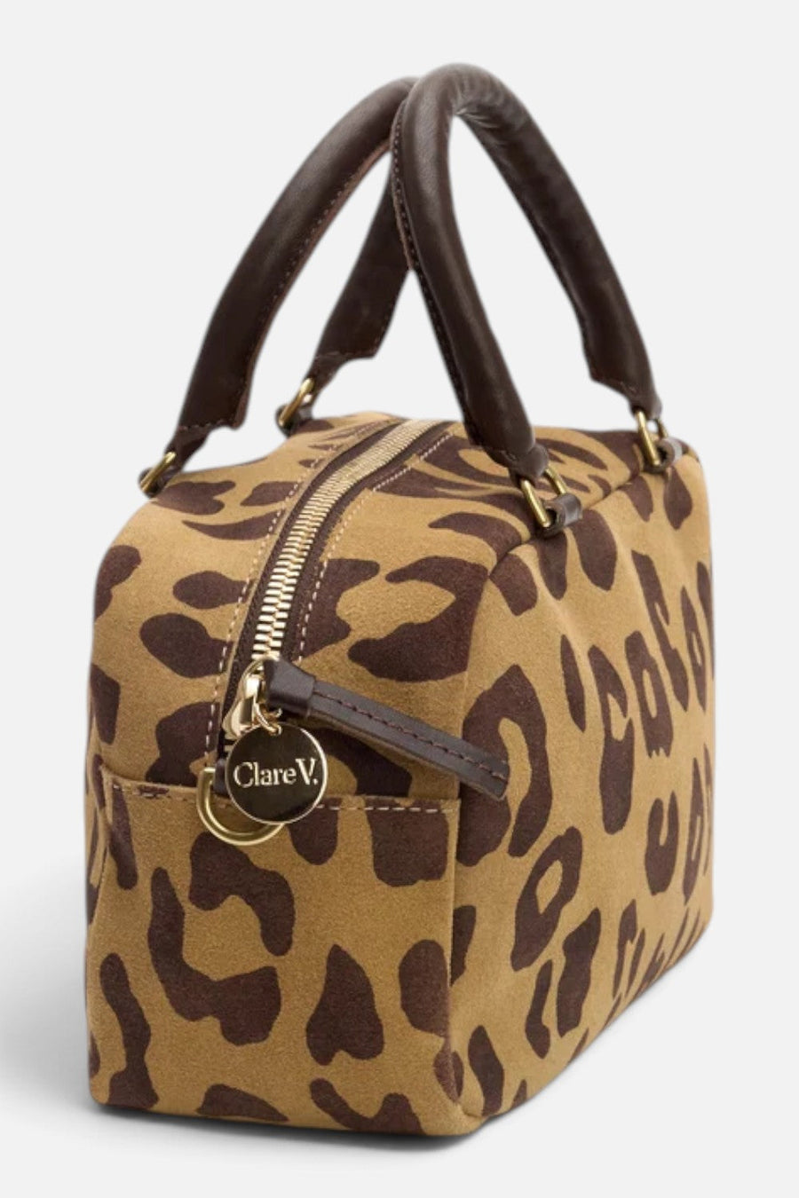 Clare V Petite Claudine Handbag in Pablo Cat Suede – detail