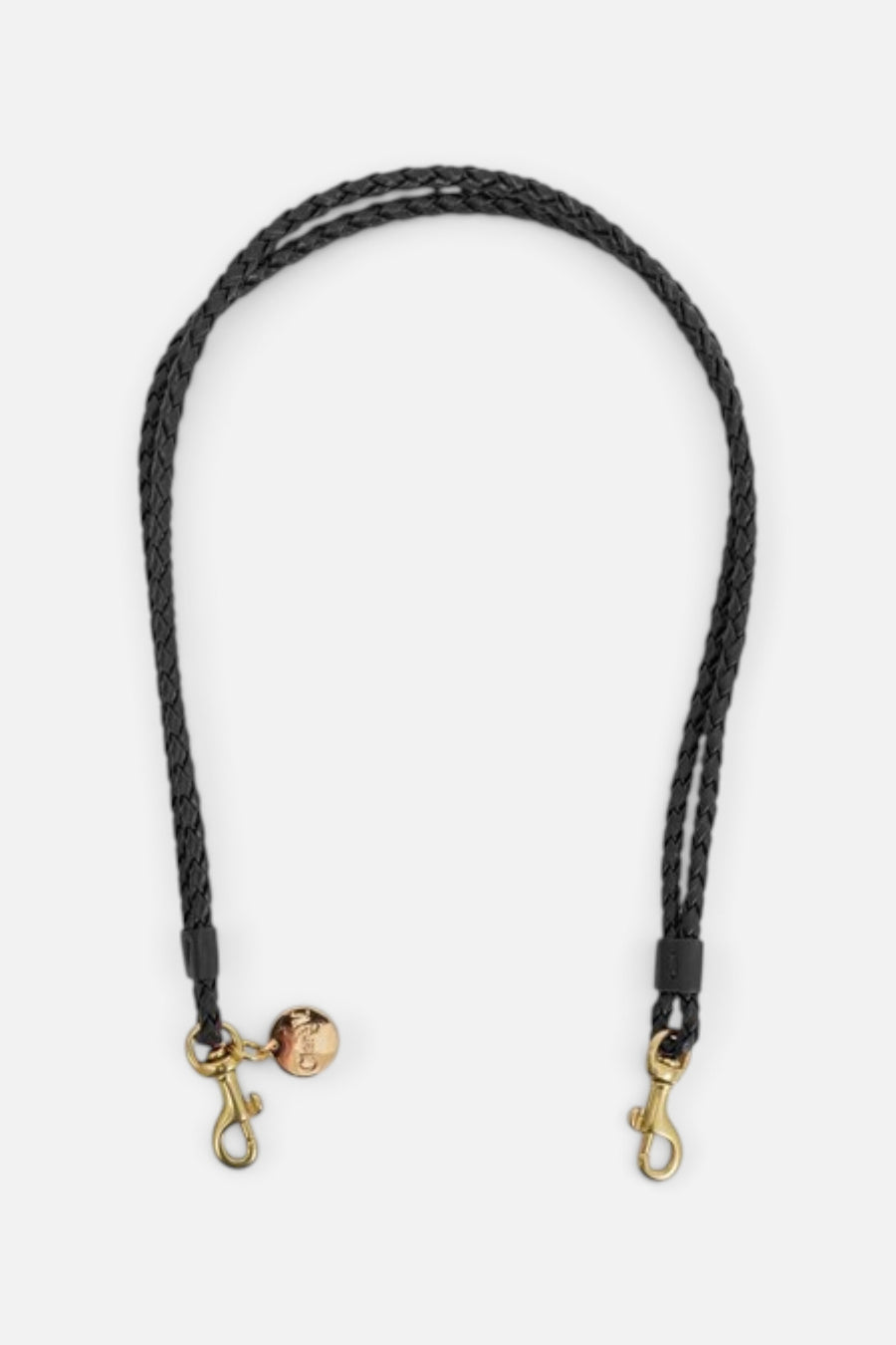 Clare V. Petite Double Braid Shoulder Strap in Black – front view
