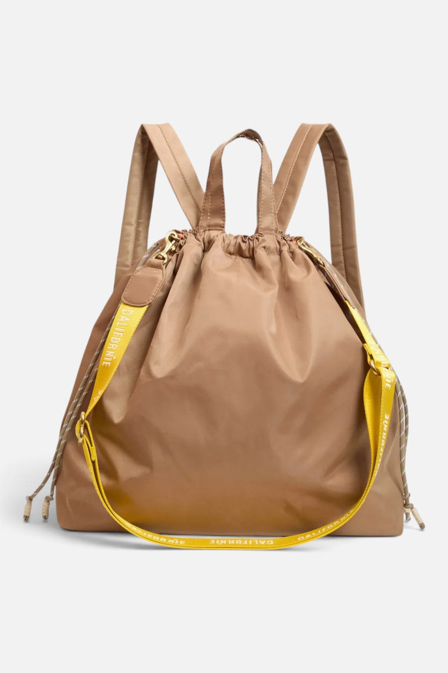 Clare V Sac Tout Nylon Backpack in Latte – front view