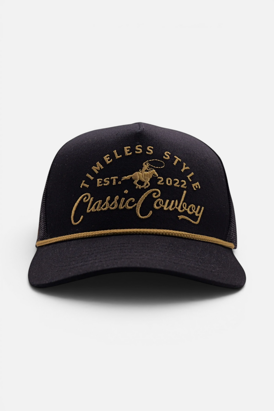 Classic Cowboy The Outpost Cap in Black – back view