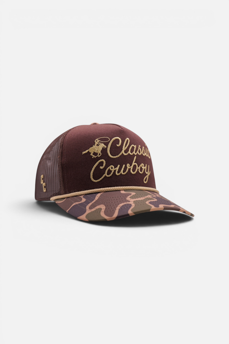 Classic Cowboy The Vaquero Cap in Brown – front view
