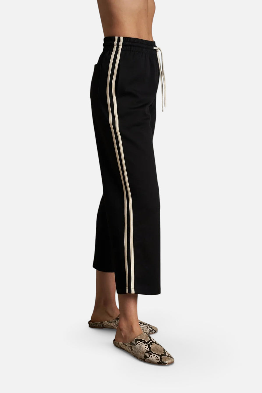 Claud Track Pant in True Black – side view