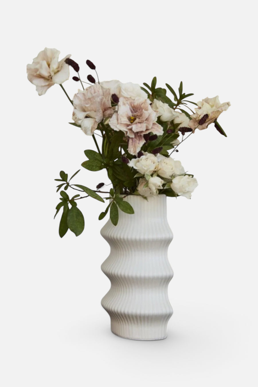Claude Vase Bookend in Off White – back view