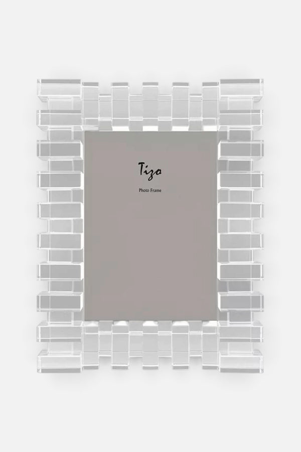 Clear Block Crystal Glass Picture Frame