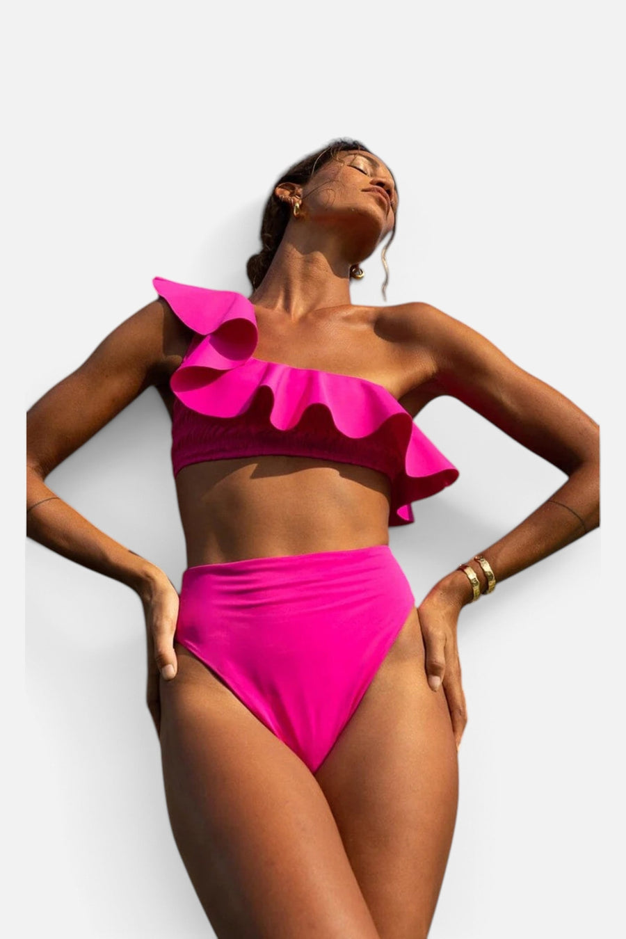 Cleobella Alice Bikini Bottom in Magenta – side view