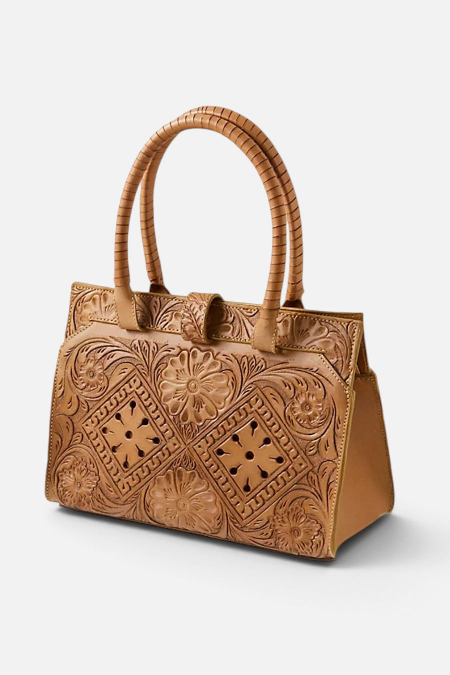 Cleobella Arya Medium Handbag in Brown – side view