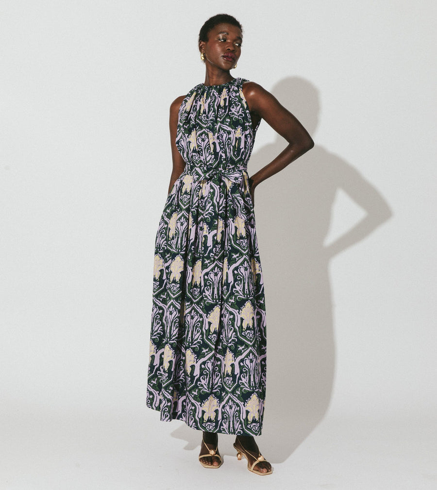 Cleobella Becca Ankle Dress in Casablanca – back view