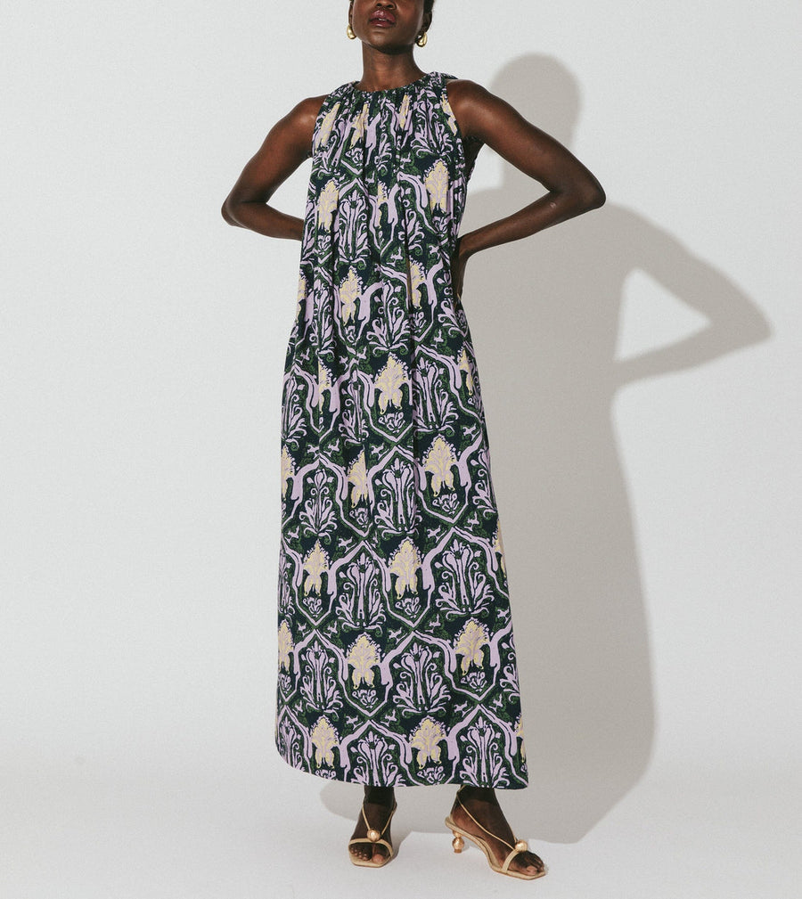 Cleobella Becca Ankle Dress in Casablanca – flat lay