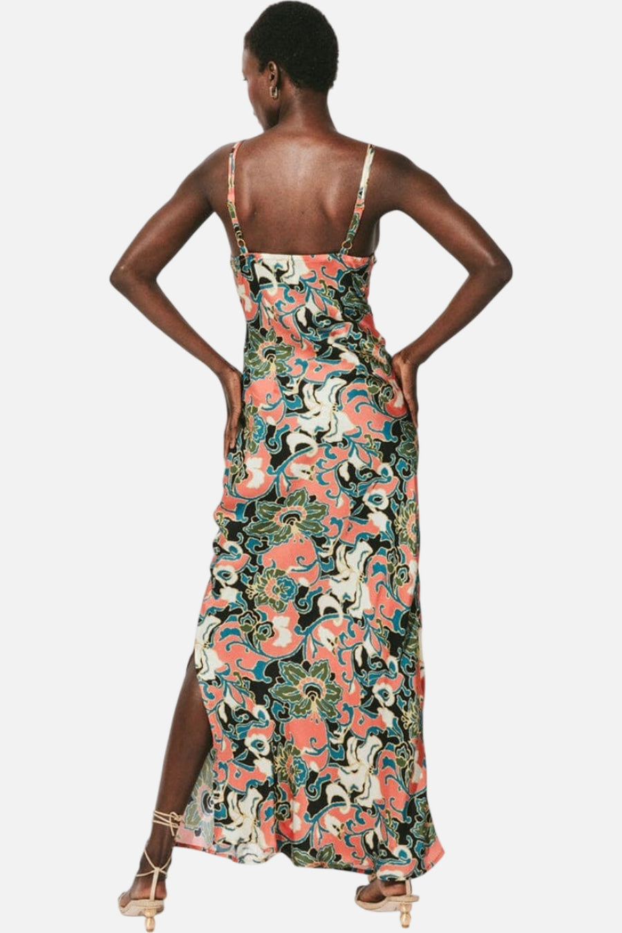 Cleobella Cadence Printed Ankle Dress in Gypsy Bloom – side view