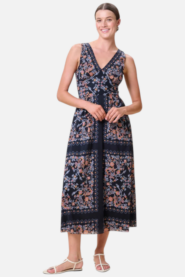 Cleobella Constance Ankle Dress in Dark La Ramos