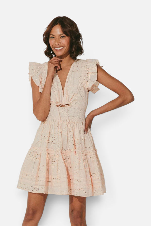 Cleobella Elle Mini Dress in Shell