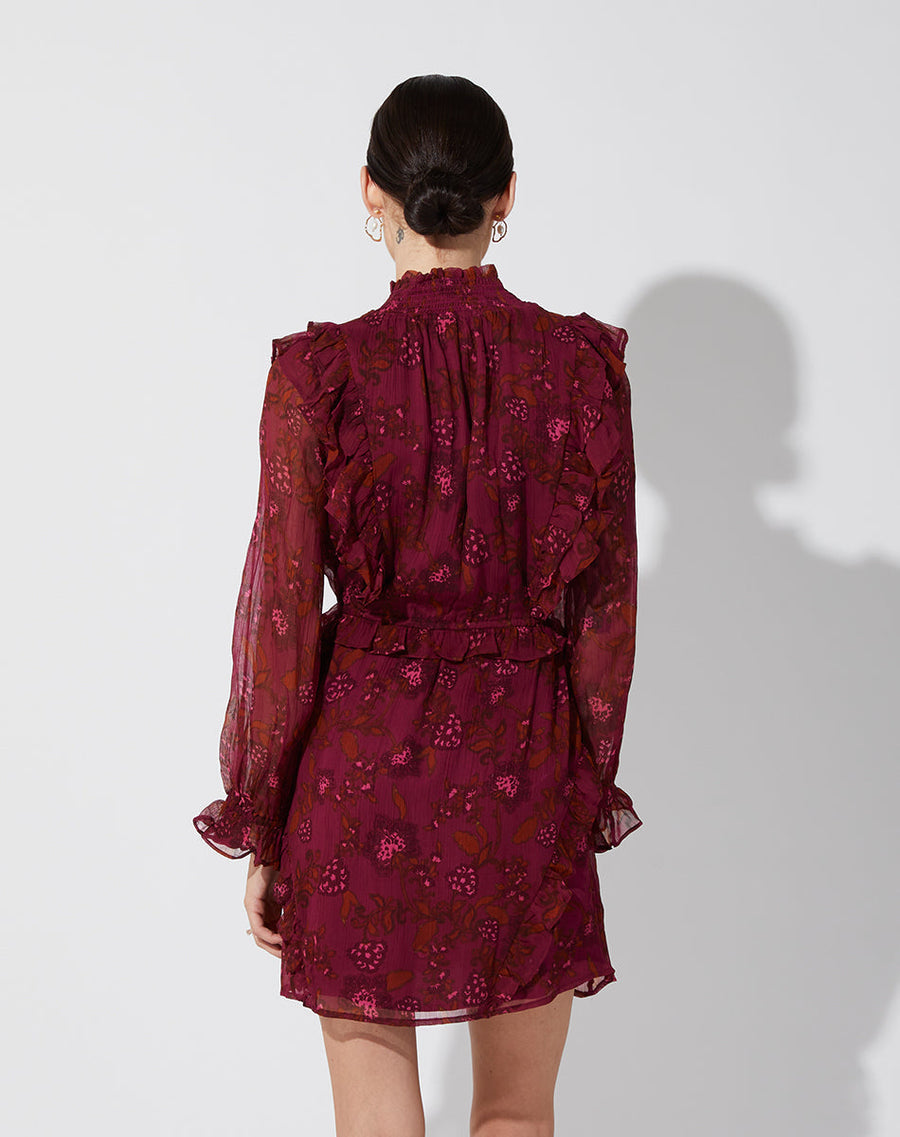 Cleobella Everly Mini Dress in Botanical Floral – side view