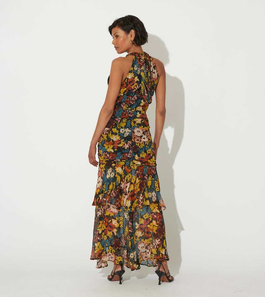 Cleobella Gianna Mini Dress in Monet – back view