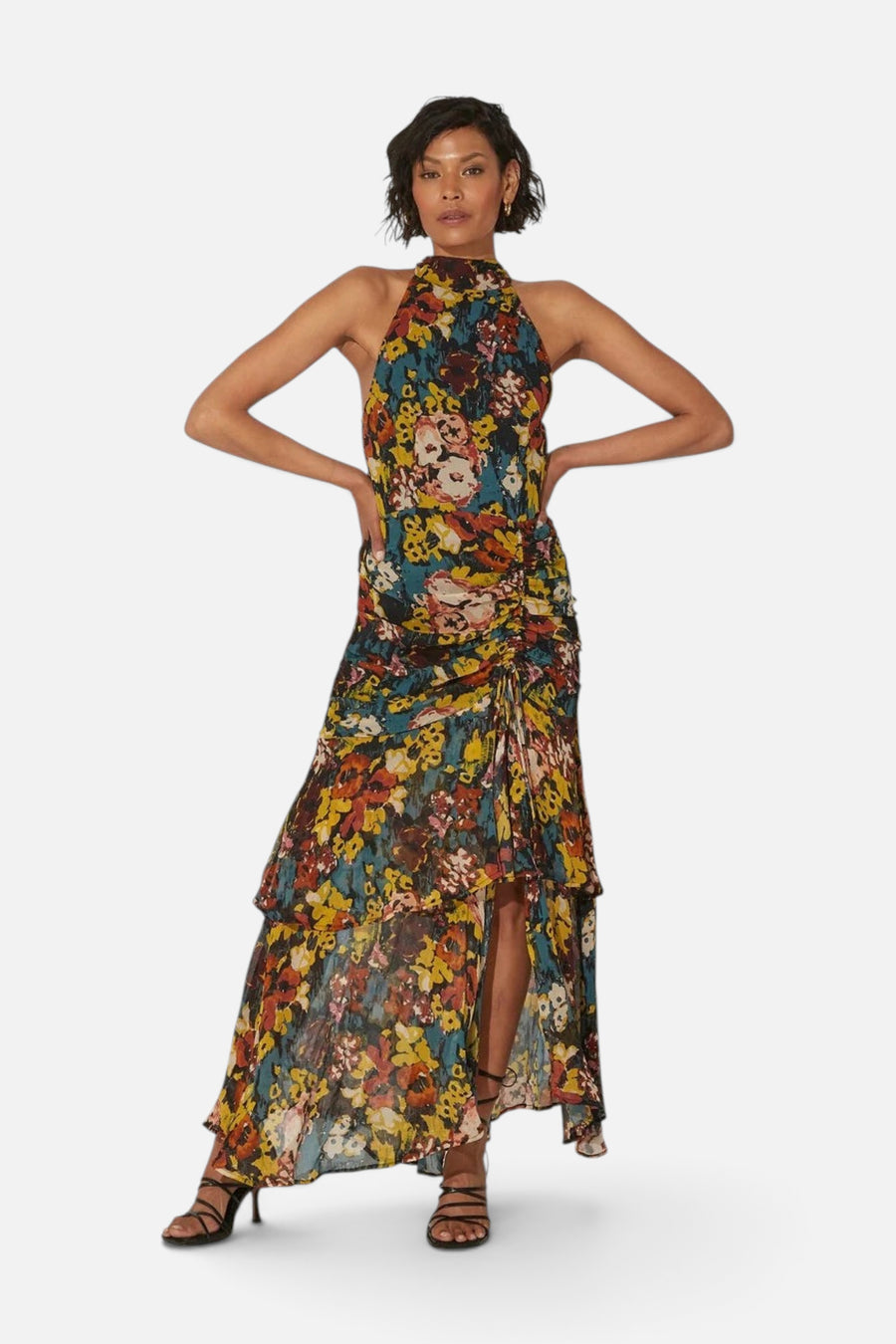 Cleobella Gianna Mini Dress in Monet – front view