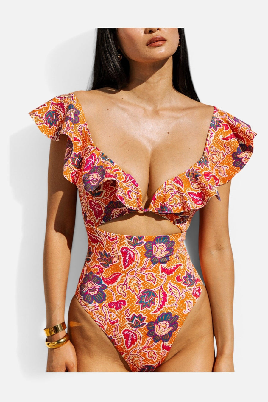 Cleobella Harlow One Piece in Tropique – on model