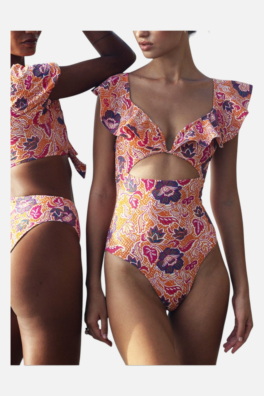 Cleobella Harlow One Piece in Tropique – on model