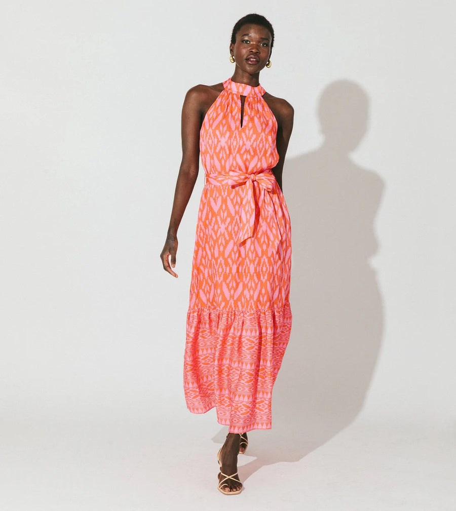 Cleobella Janice Ankle Dress in Jaipur Ikat Print – side view