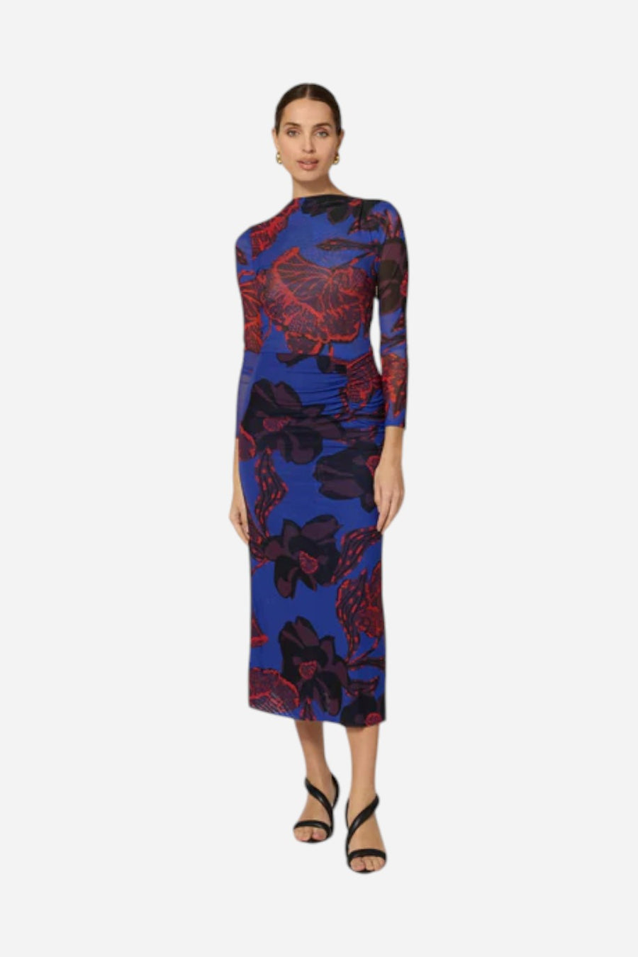 Cleobella Katya Ankle Dress in La Rouge – front view